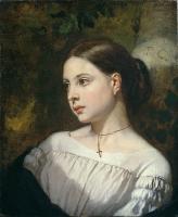 Thomas Couture - Portrait of a Girl